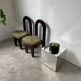 7 black ceramic plates