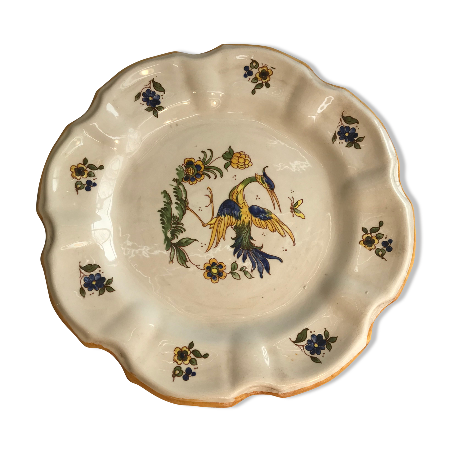 Old plate moustiers ceramics