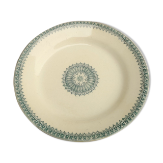 Plate old Terre de Fer Creil and Montereau Collection English