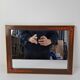1960s Czechoslovak Mid-Century Wooden Mirror with Graphic Frame Detail