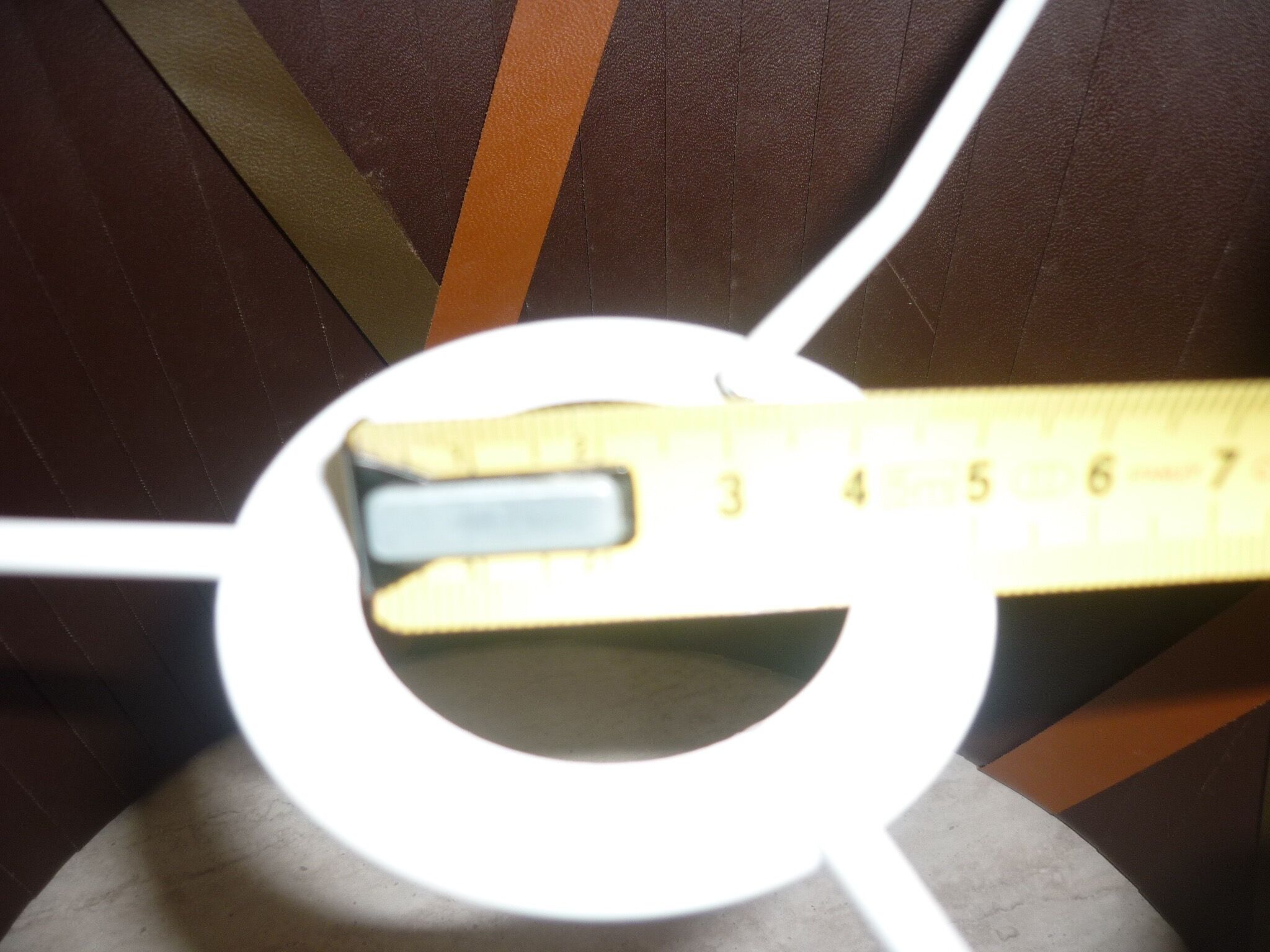 Lampshade fabric brown green and orange, 36 cm