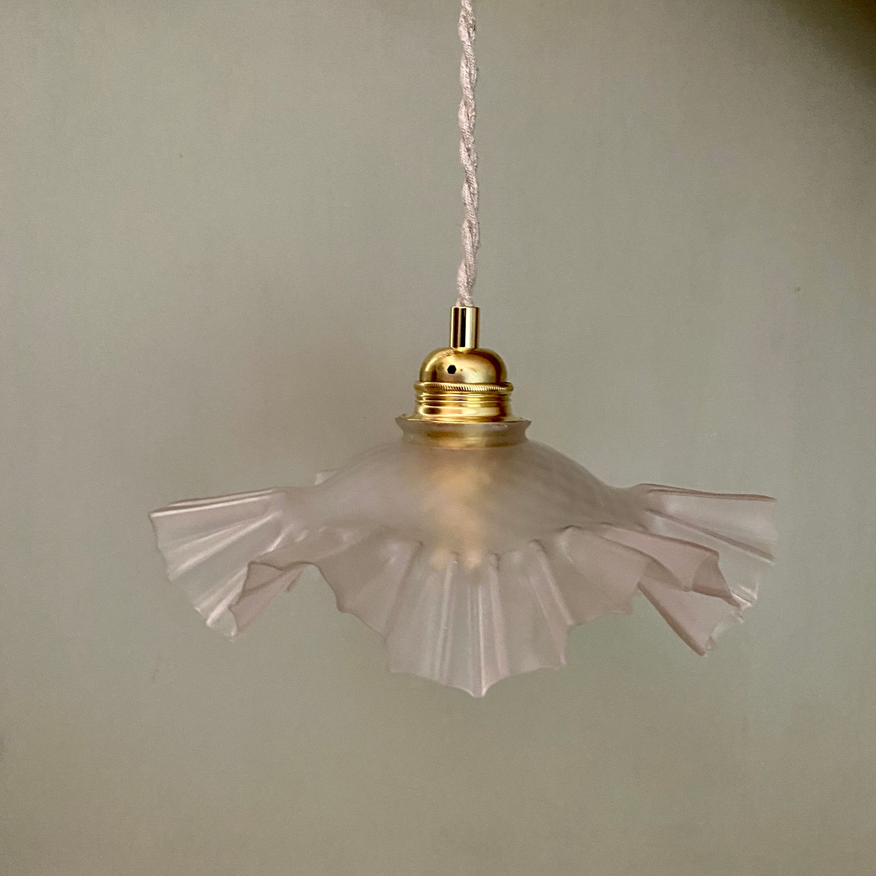 Vintage frosted glass lampshade pendant lamp