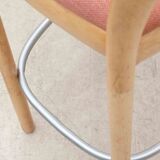 Bruno Rey style high chair in pale red and beech