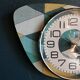Clock formica vintage asymmetrical silent wall clock "Diamonds"