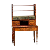 19th century flamed mahogany stepped desk