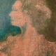 Oil on wood carried woman Versailles