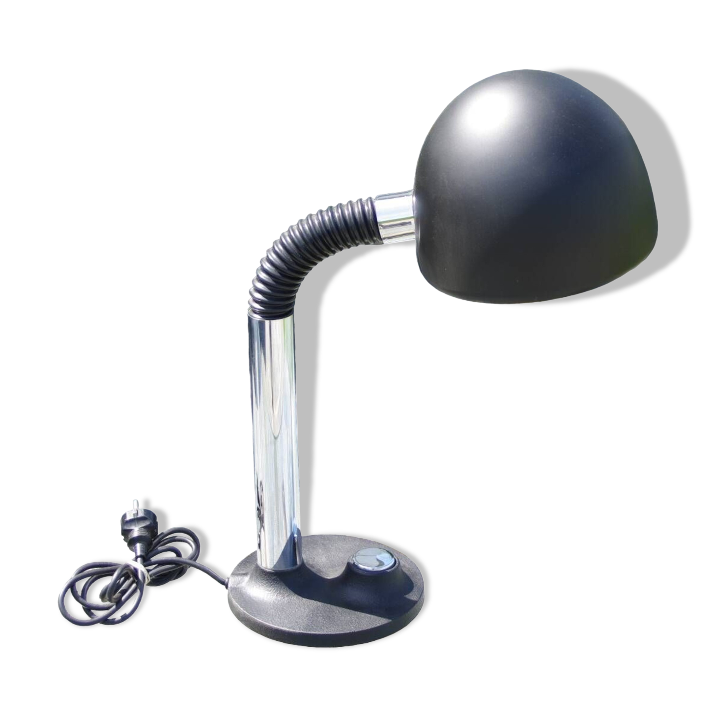 Lampe de bureau vintage en acier 1970