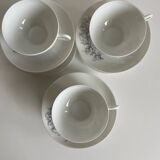 Françoise Adnet “Black Coral” 6-cup and saucer set – Pork