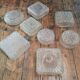 Set of 8 vintage ceiling lights, antique light fixtures, wall lights