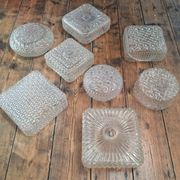 Set of 8 vintage ceiling lights, antique light fixtures, wall lights