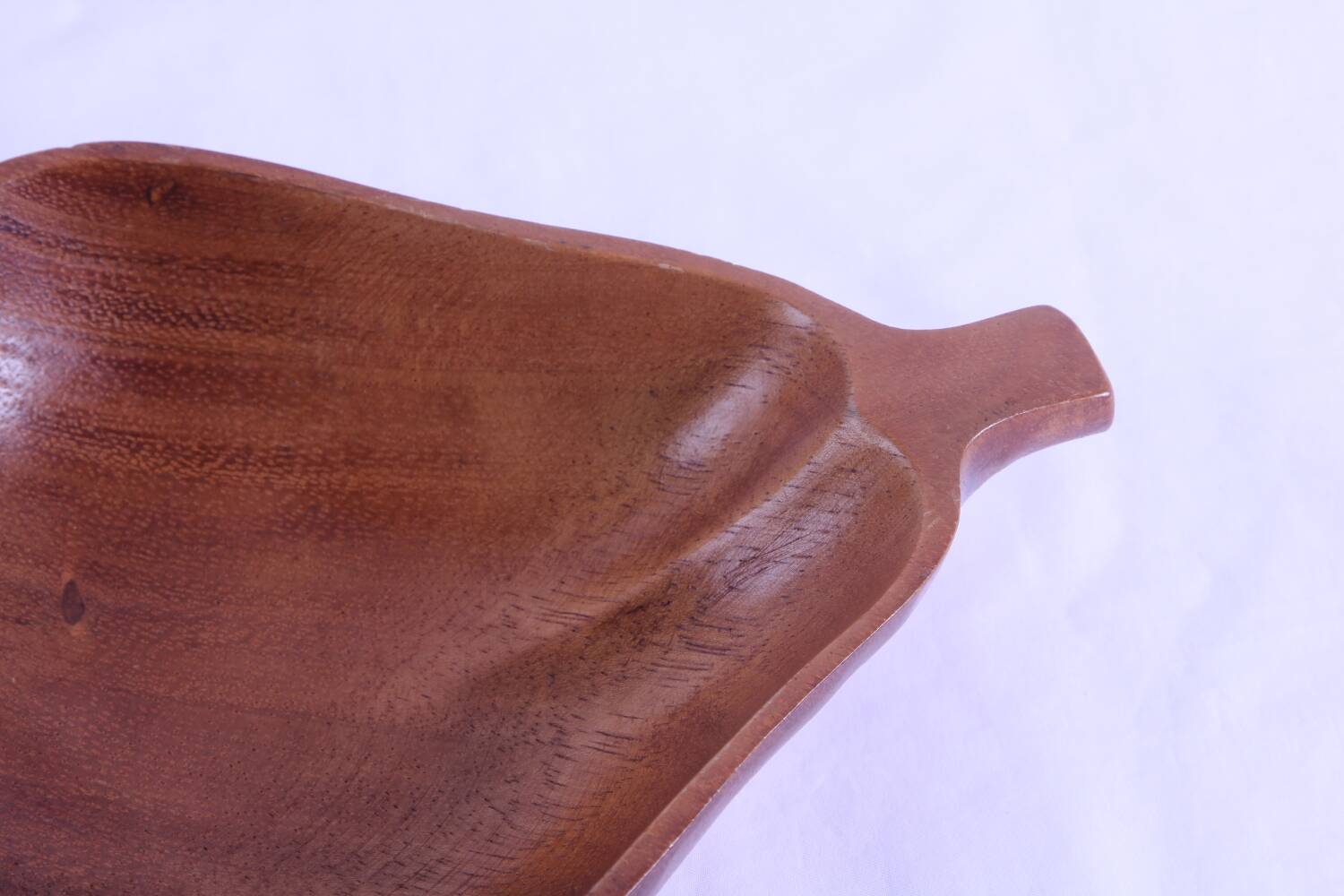 Pair of pear-shaped wooden trinket trays