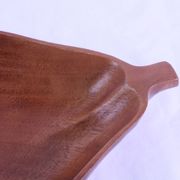 Pair of pear-shaped wooden trinket trays