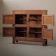 4-door buffet in solid oak, France, around 1960