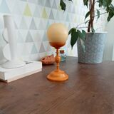 Vintage turned wooden candle holder