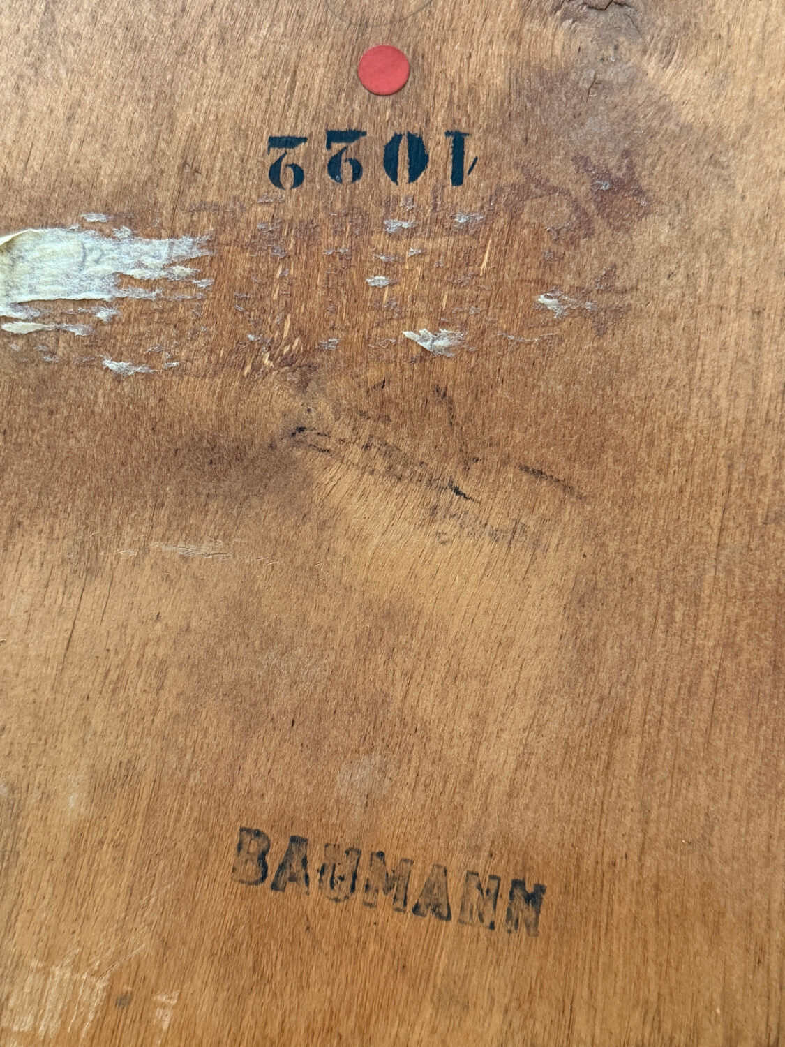 Fauteuil de bureau Baumann bois courbé 1950