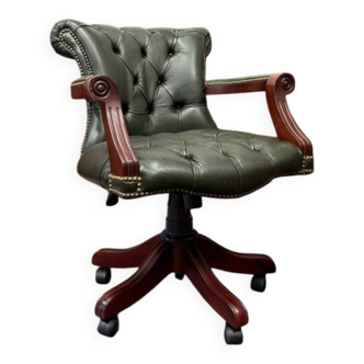 Green English Chesterfield Office Chair