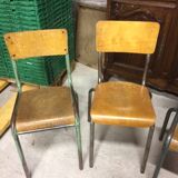 Lot de 4 chaise d'école