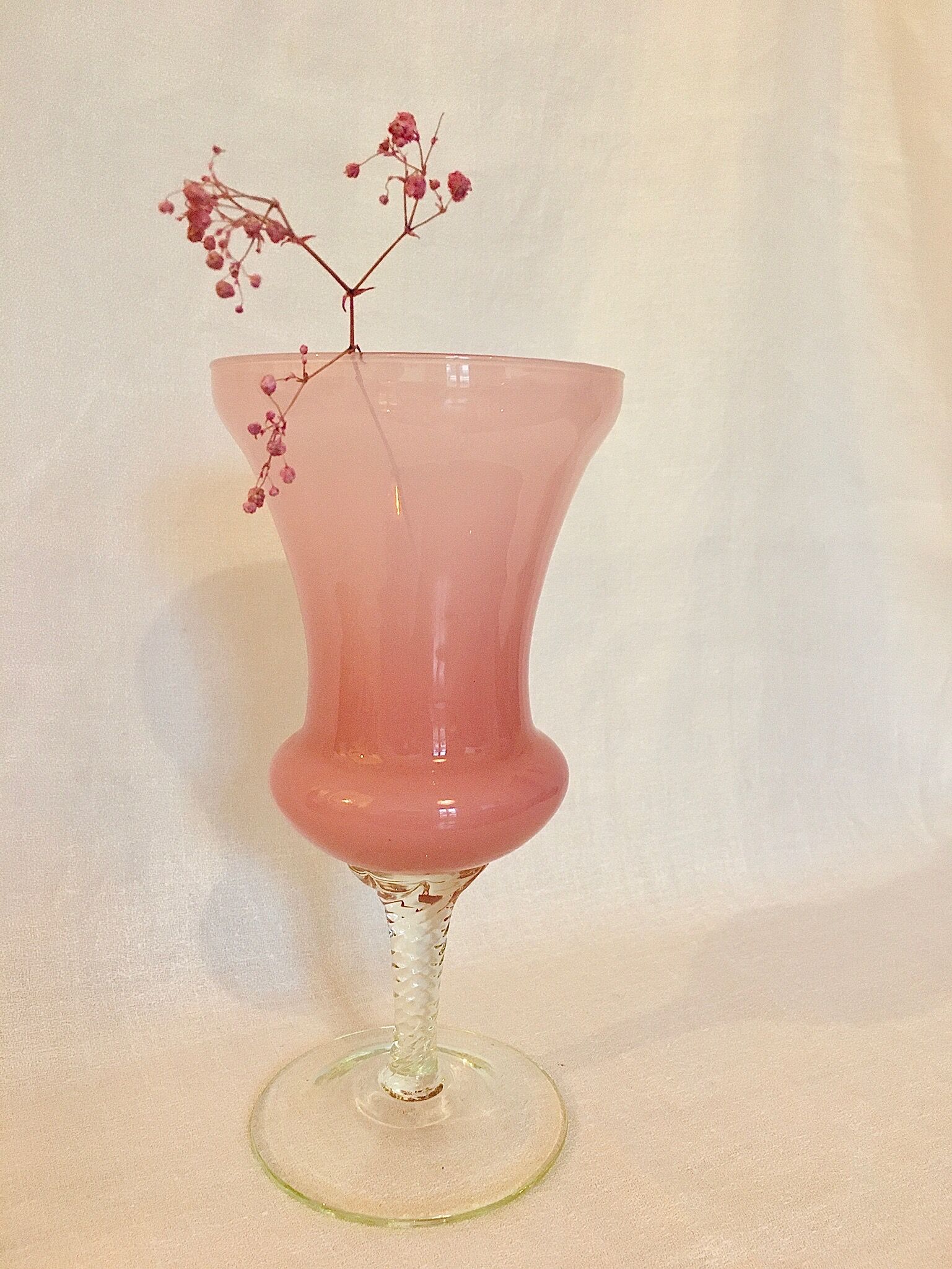Pink opaline vase