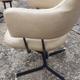 Pair of vintage swivel armchairs design xxeme