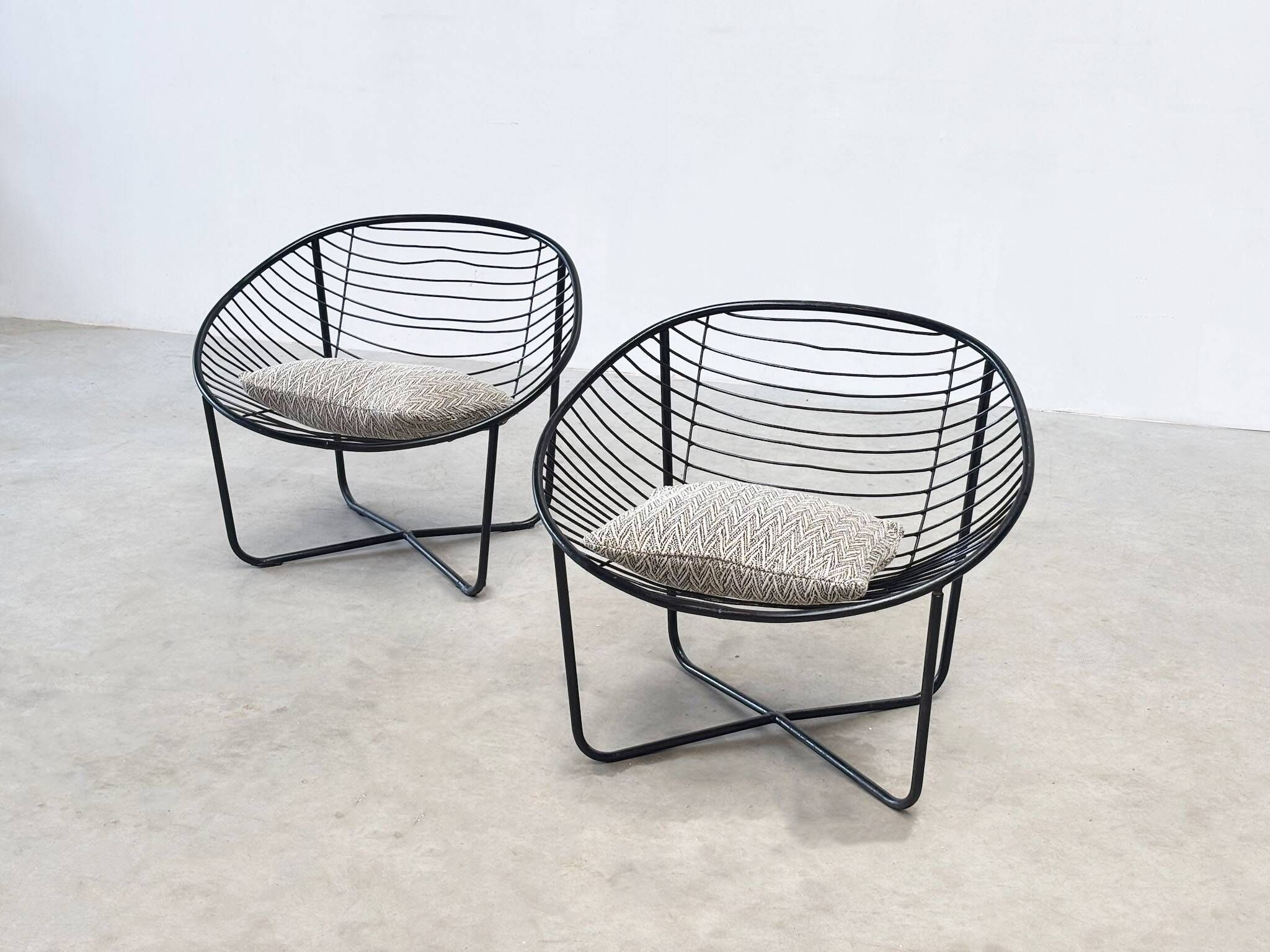 Set of two 1950's lounge chairs by Jean Louis Bonnant