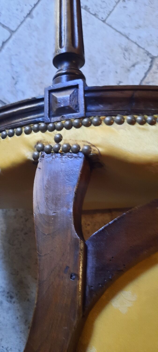 Pair of Louis XVI style armchairs