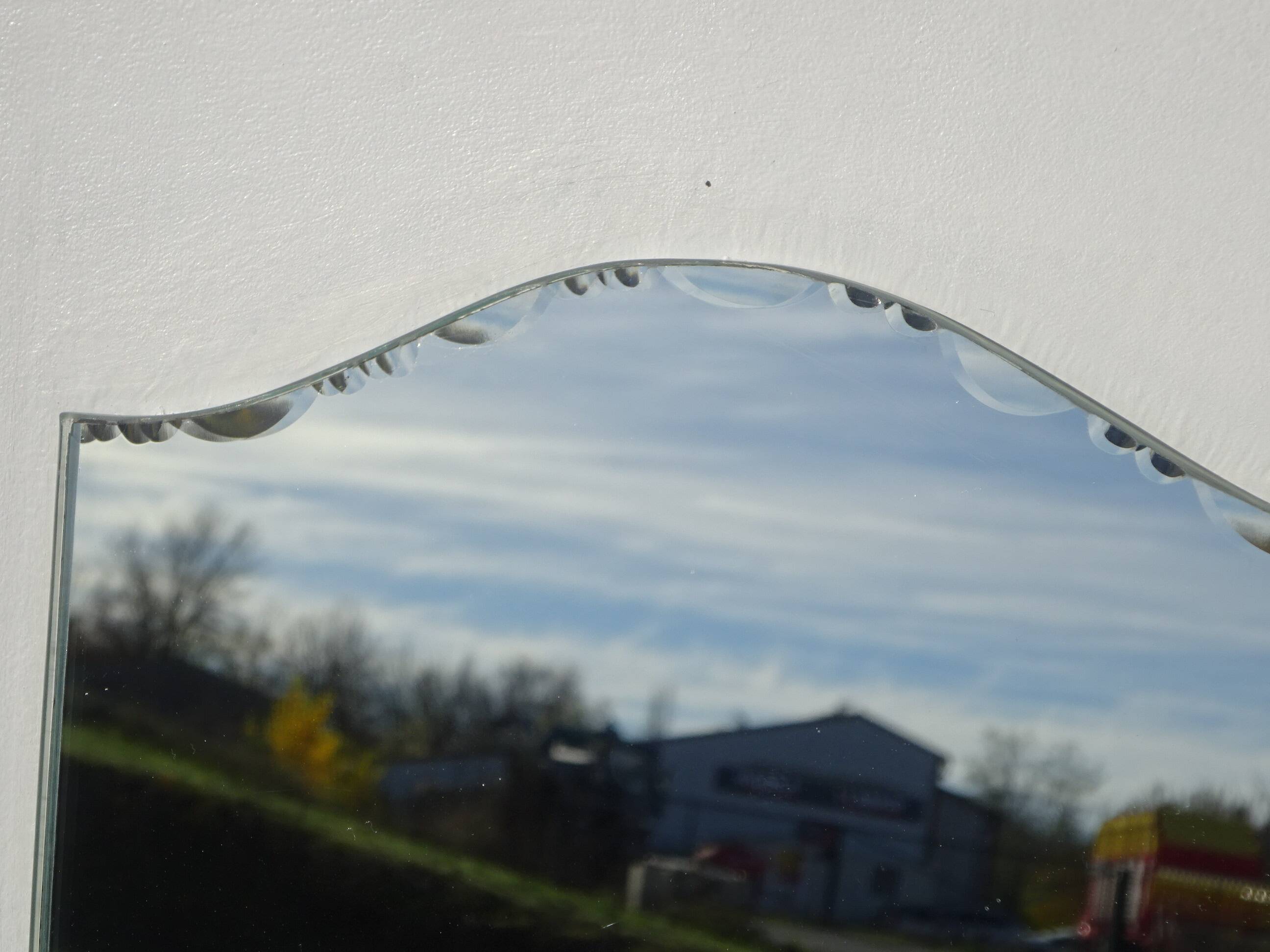Small white and grey wooden dressing table