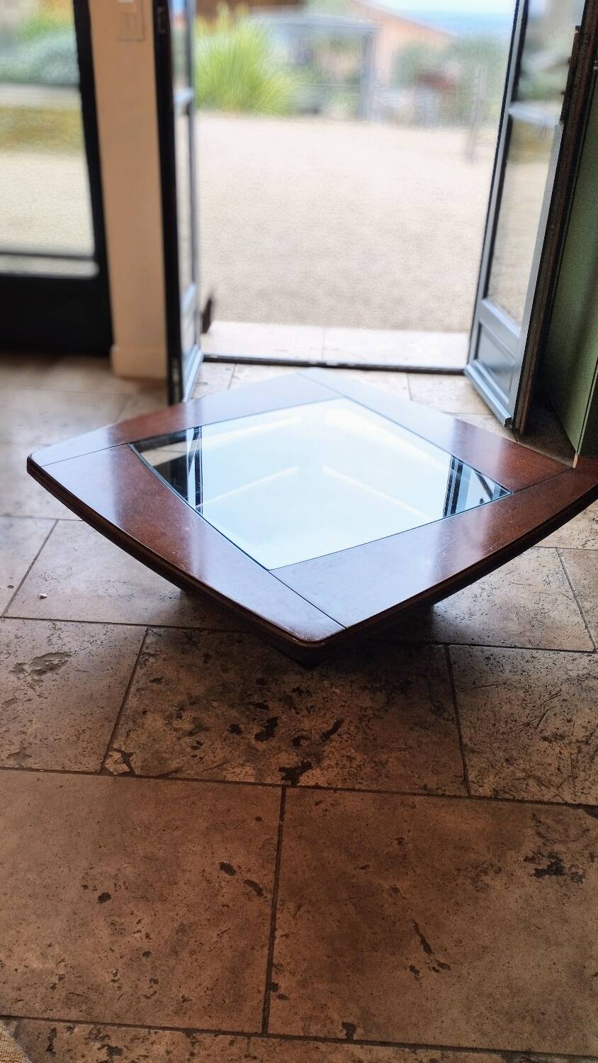 "The Twist" square coffee table
