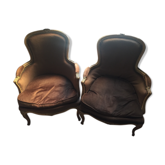 Lot de 2  fauteuils style Louis XV