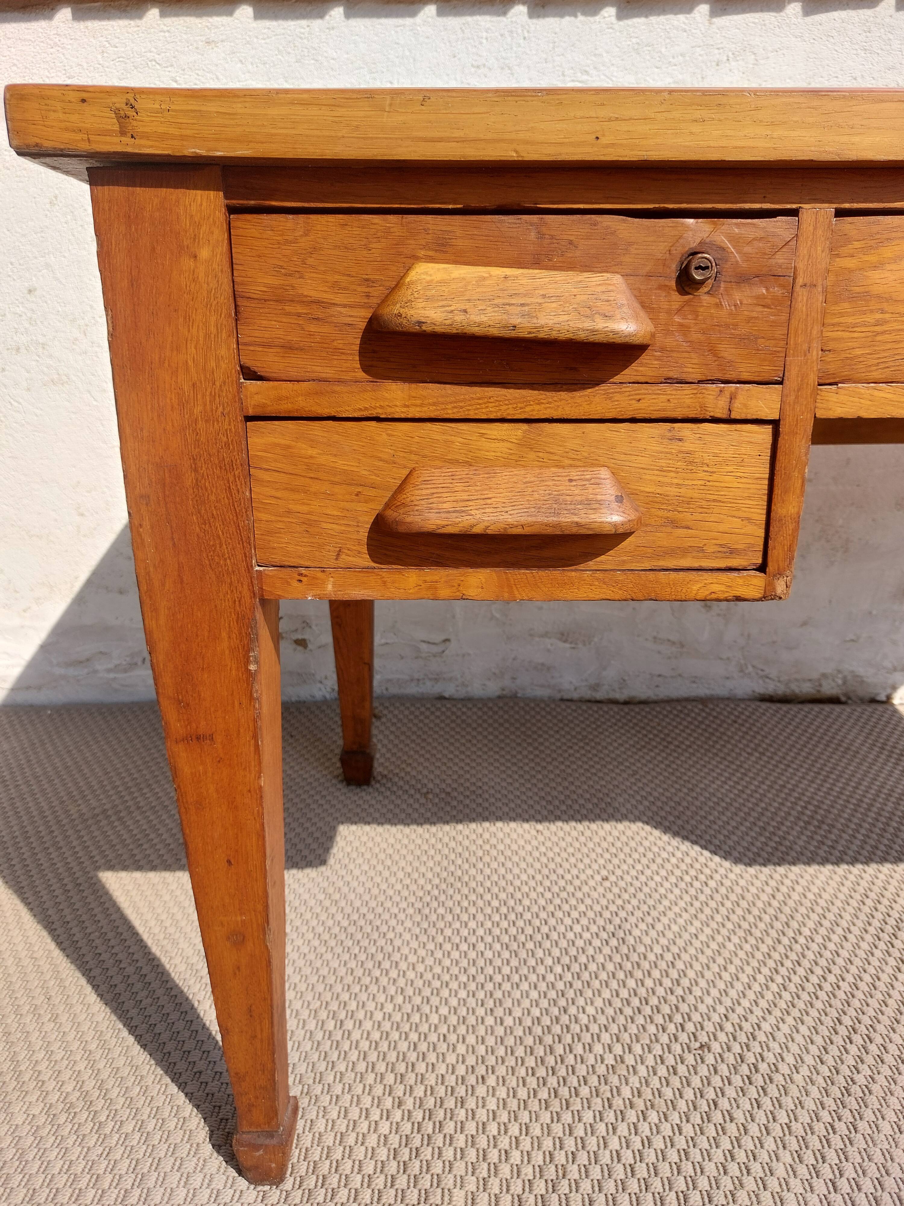 bureau en bois massif, vintage, bohème