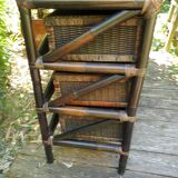 Commode en bambou et rotin