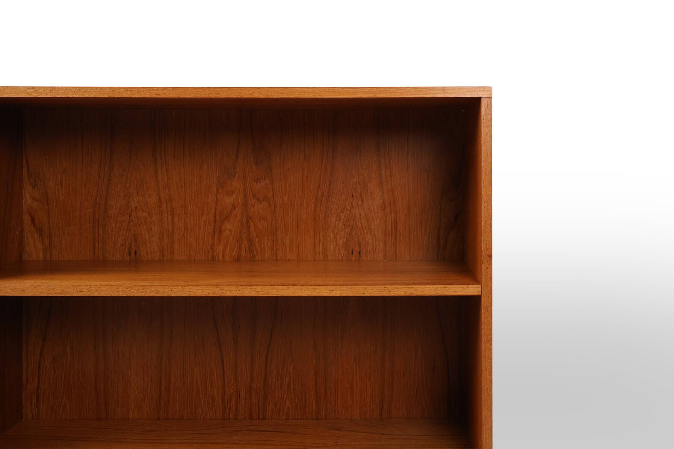 French vintage teak bookcase with 2 shelves from the 1960s