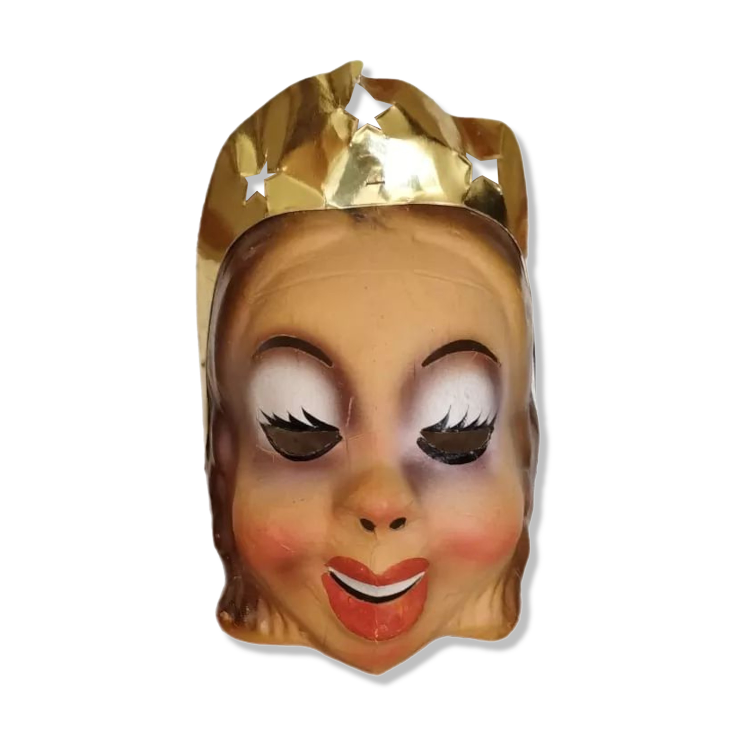 Carnival Mask Queen-Witch in boiled cardboard patented SGDG