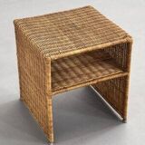 Wicker Bedside Tables, 1960s-70s, Set of 2