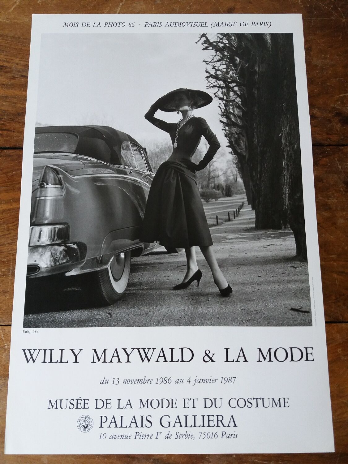 Affiche willy maywald et la mode paris 1986