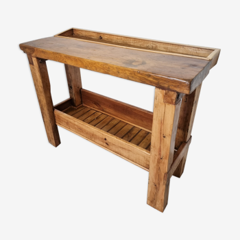 Solid oak workbench early XX th