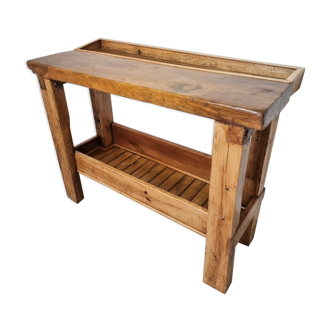 Solid oak workbench early XX th
