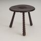 French oak tripod side table attributed to Charles Dudouyt