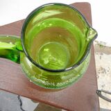 Green glass pitcher