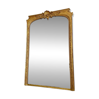 Antique 19th century fireplace mirror