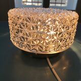 Plafonnier rond en verre ciselé