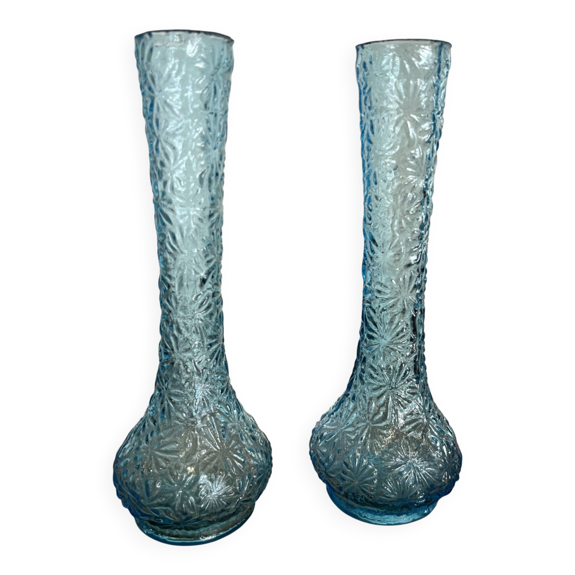 Paire petits vases bleu turquoise années 20/30