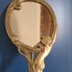 Old bronze mirror by hand, art deco woman's nude