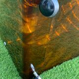 Range records or vinyl range in plexi, turtle scales effect, on wheels, 1970