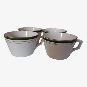 Lot 4 tasses Digoin Sarreguemines