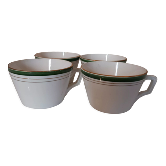 Lot 4 tasses Digoin Sarreguemines