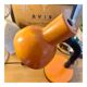 Orange articulated desk lamp