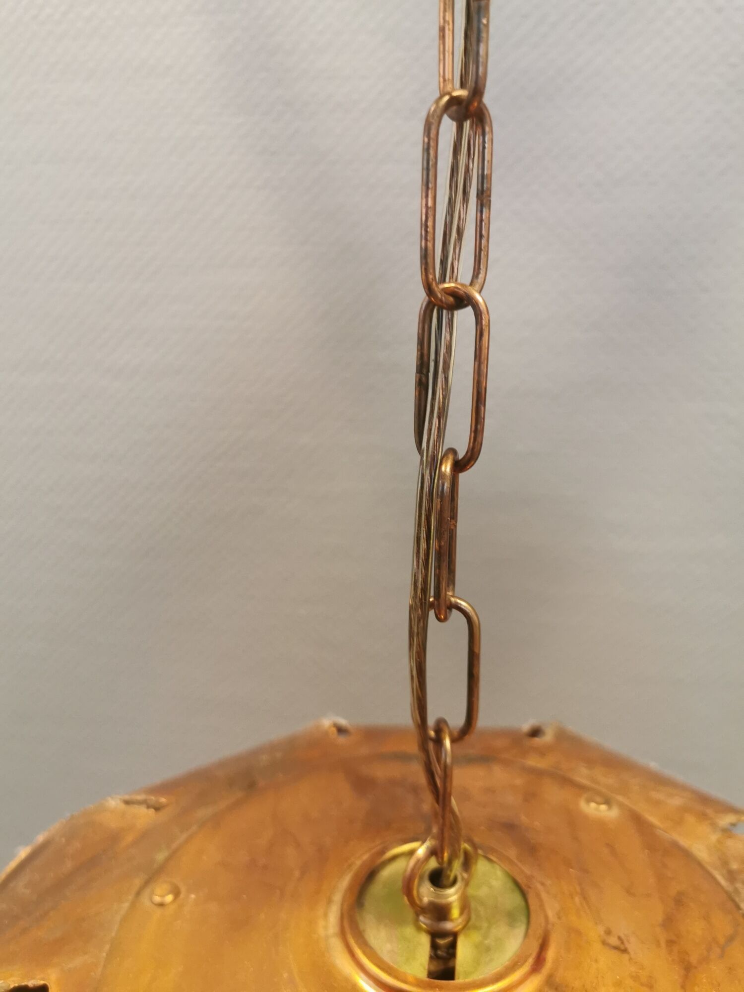 Artichoke lamp, designed by,  Svend Aage Holm Sørensen, with layered flame cut copper slats