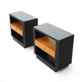 Art Deco bedside tables, 1930s, set of 2