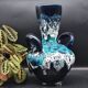 Vallauris vintage iridescent blue fat lava vase?