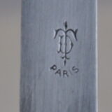 12 Antique silver ebony dessert knives